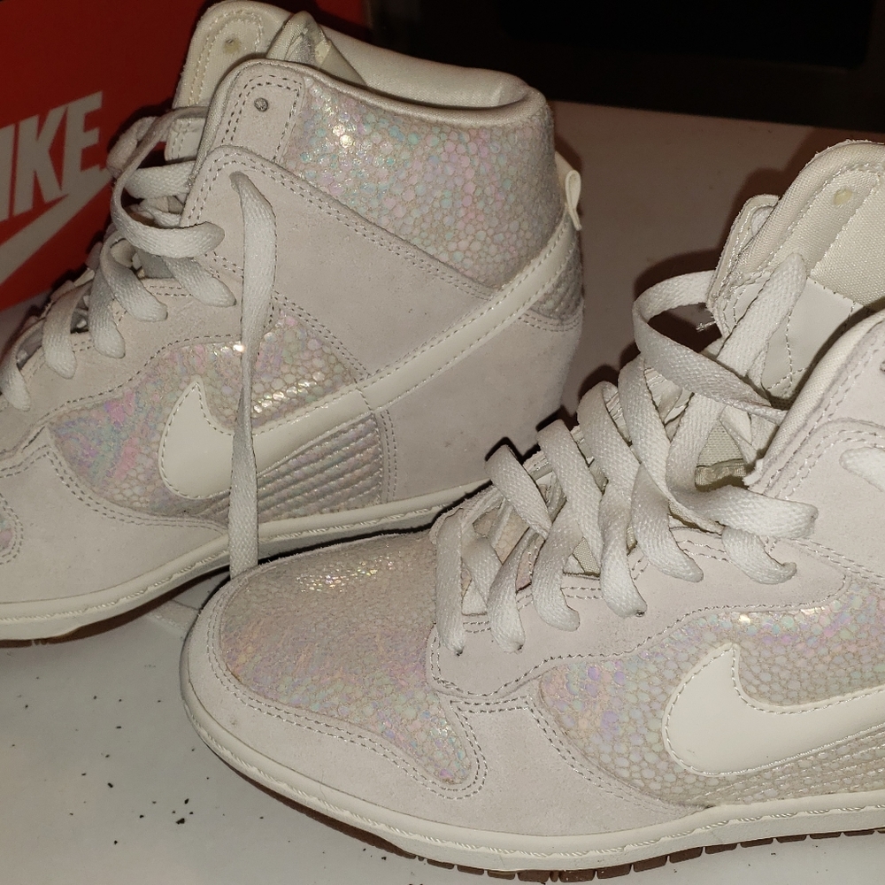 Nike dunk sky hi top wedge woman's 8